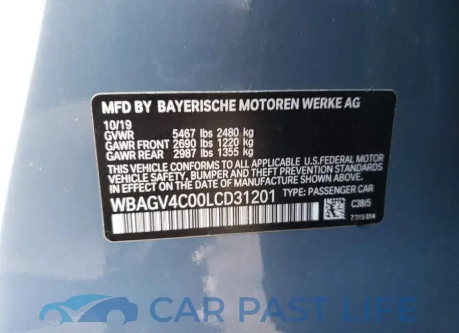 WBAGV4C00LCD31201# 12