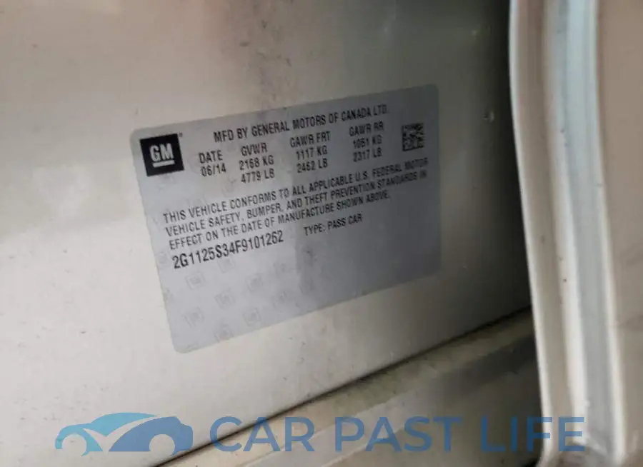 2G1125S34F9101262# 12