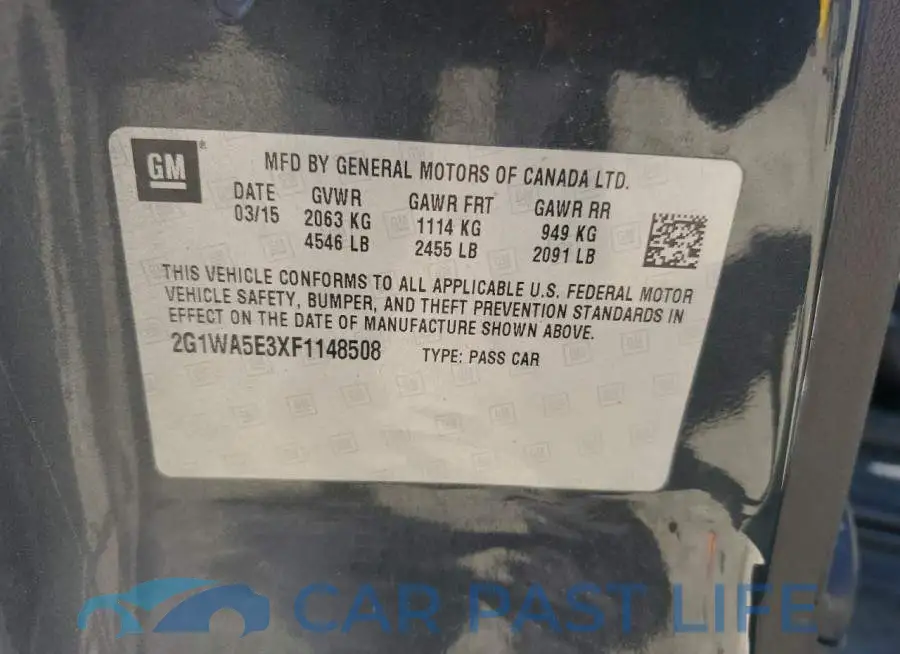 2G1WA5E3XF1148508# 12