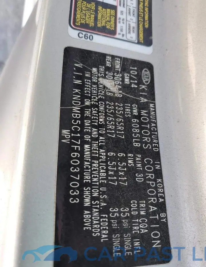 KNDMB5C17F6037033# 13