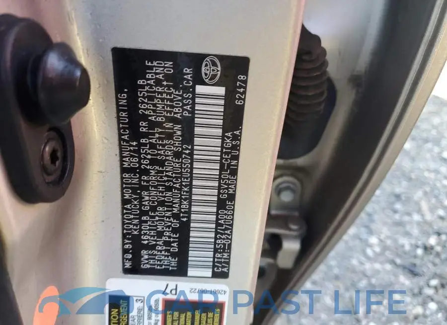 4T1BK1FK1EU550742# 12