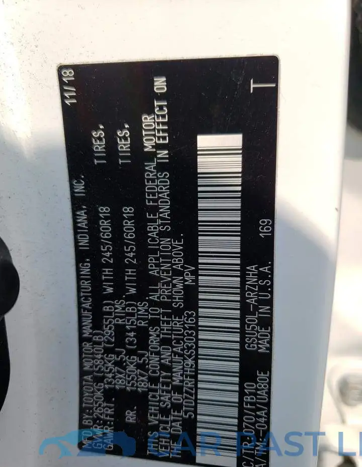 5TDZZRFH9KS303163# 13