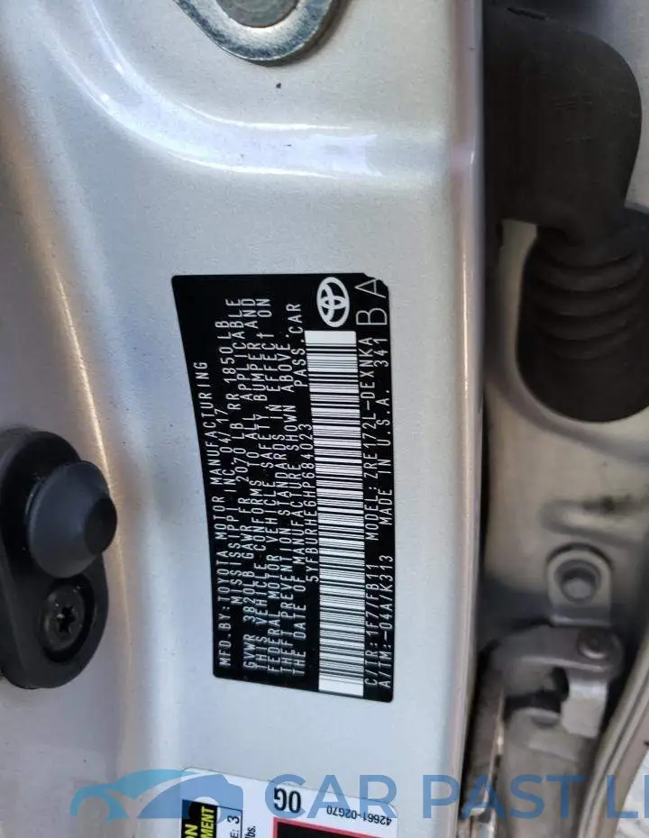5YFBURHE6HP684023# 12
