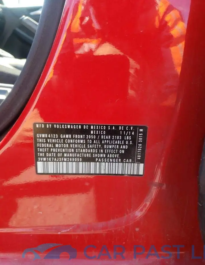 3VW1K7AJ3FM269059# 12