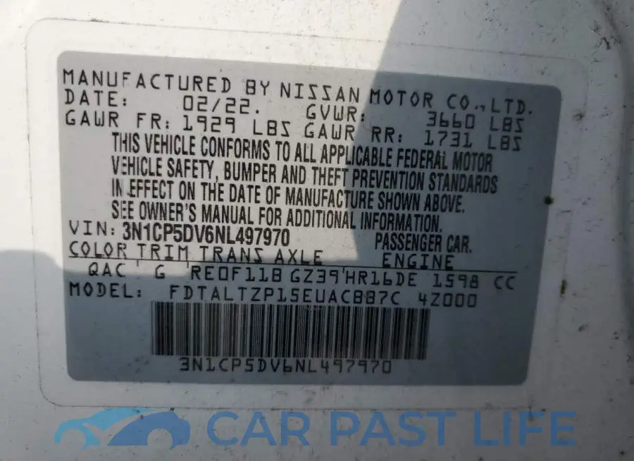 3N1CP5DV6NL497970# 14