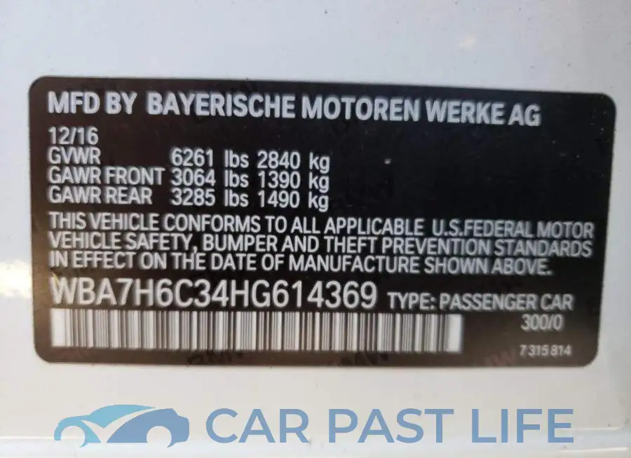 WBA7H6C34HG614369# 14