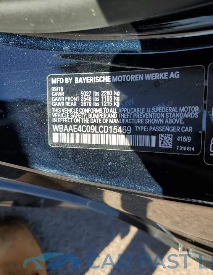 WBAAE4C09LCD15469# 12