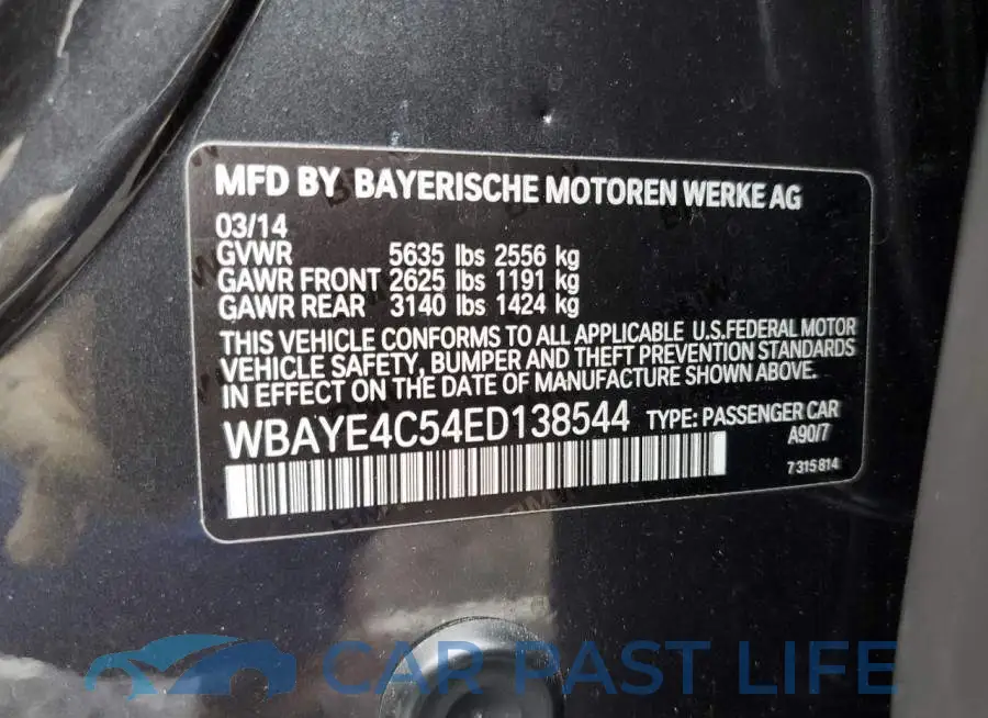 WBAYE4C54ED138544# 12