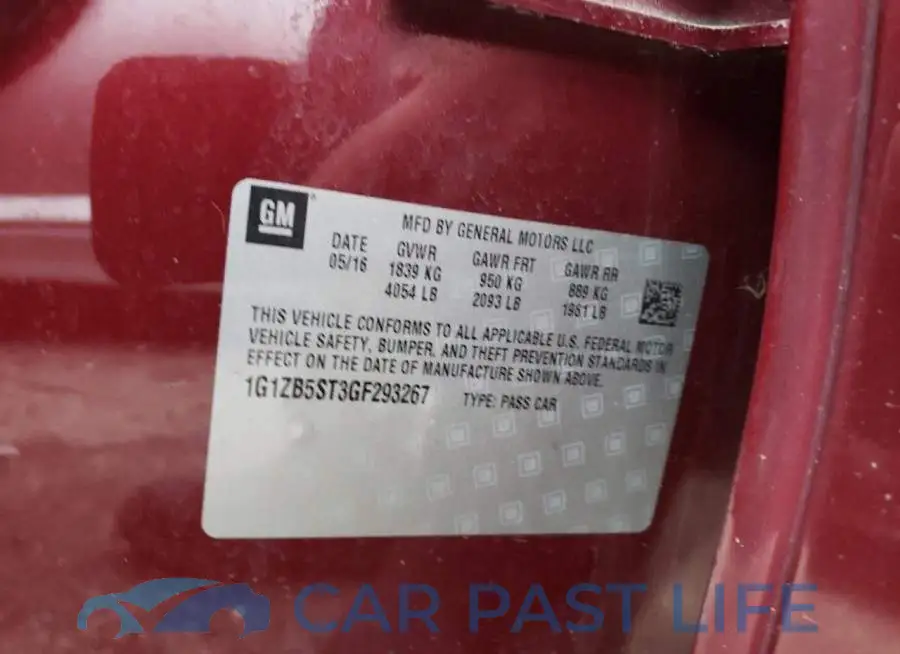 1G1ZB5ST3GF293267# 12