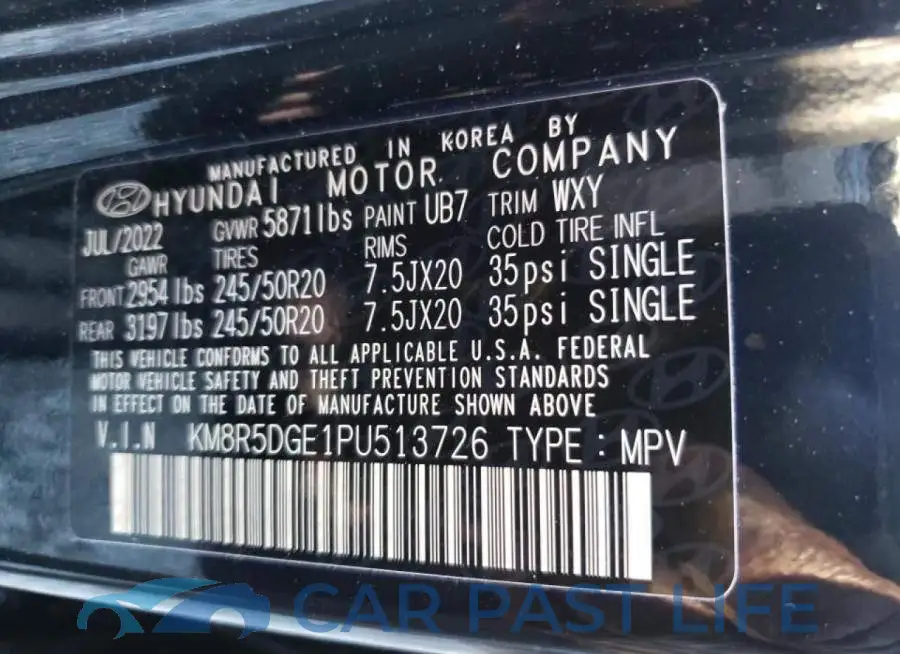 KM8R5DGE1PU513726# 12