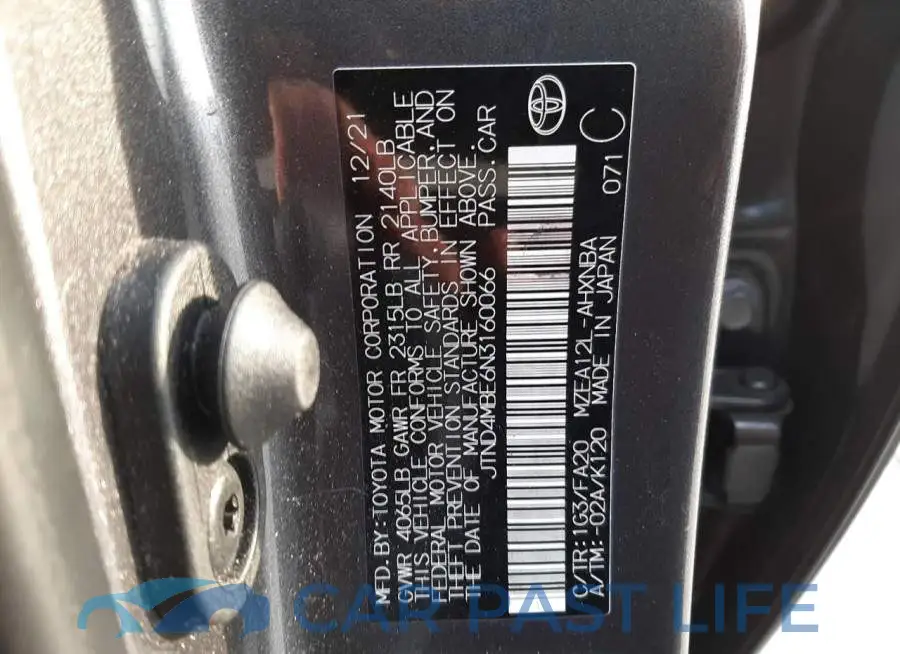 JTND4MBE6N3160066# 12