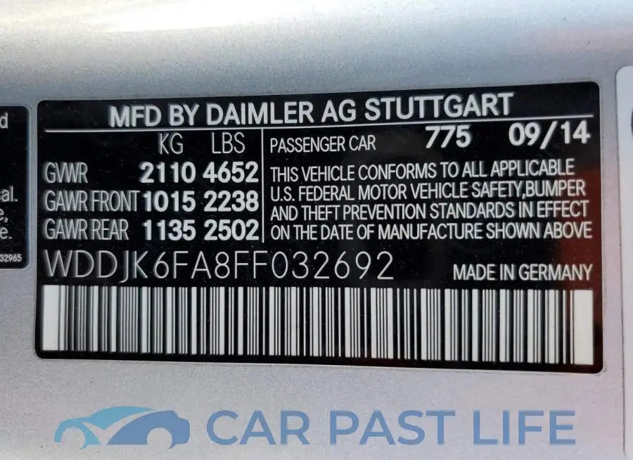 WDDJK6FA8FF032692# 12