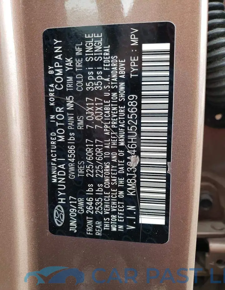 KM8J33A46HU525689# 14