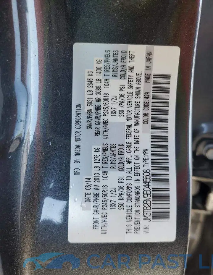 JM3TB2BV9E0445508# 12
