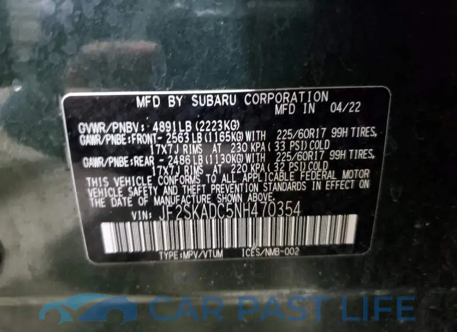 JF2SKADC5NH470354# 13