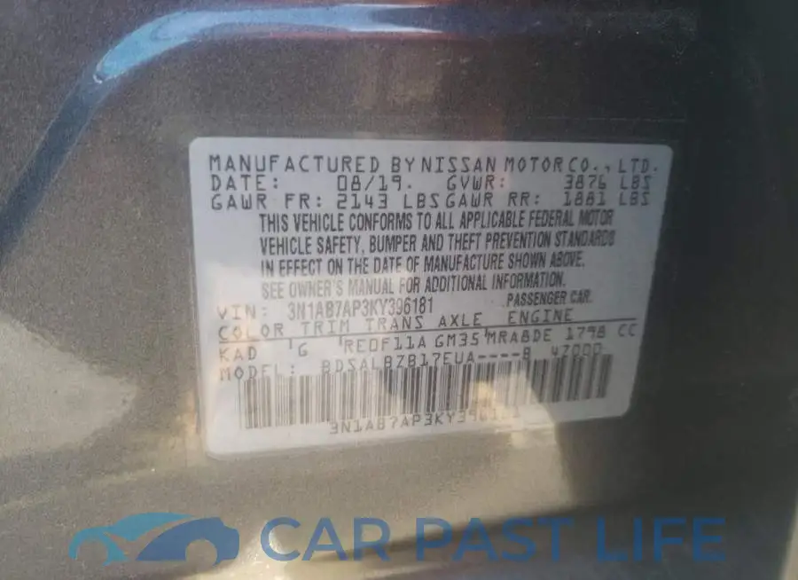 3N1AB7AP3KY396181# 13