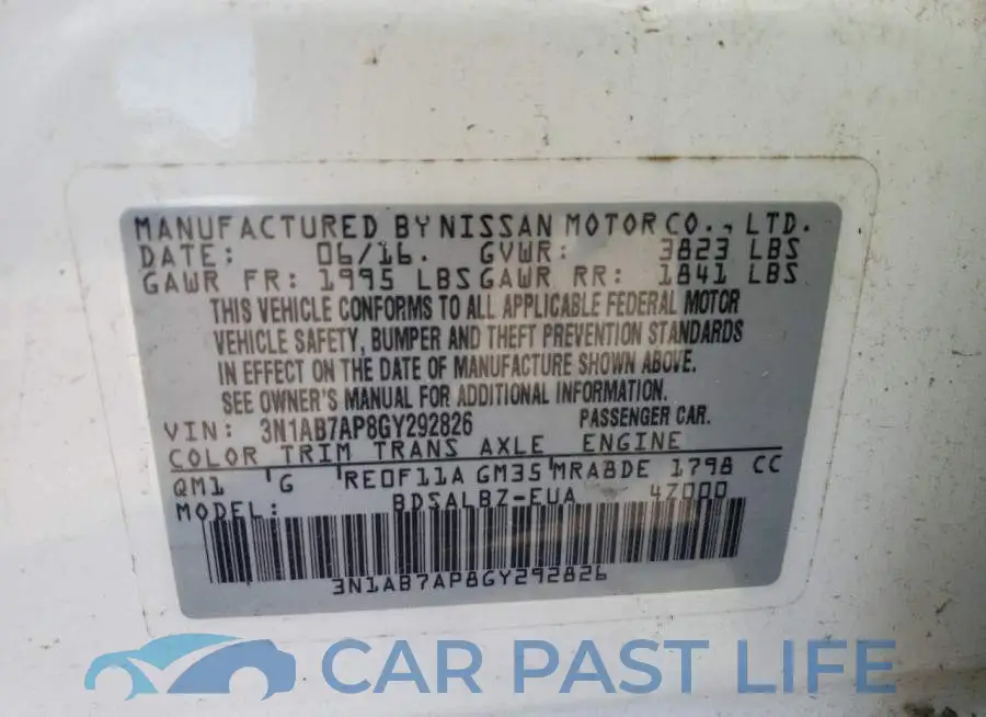 3N1AB7AP8GY292826# 12