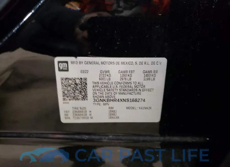 3GNKBHR4XNS168274# 14