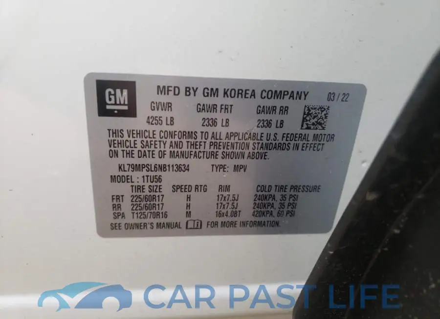 KL79MPSL6NB113634# 12