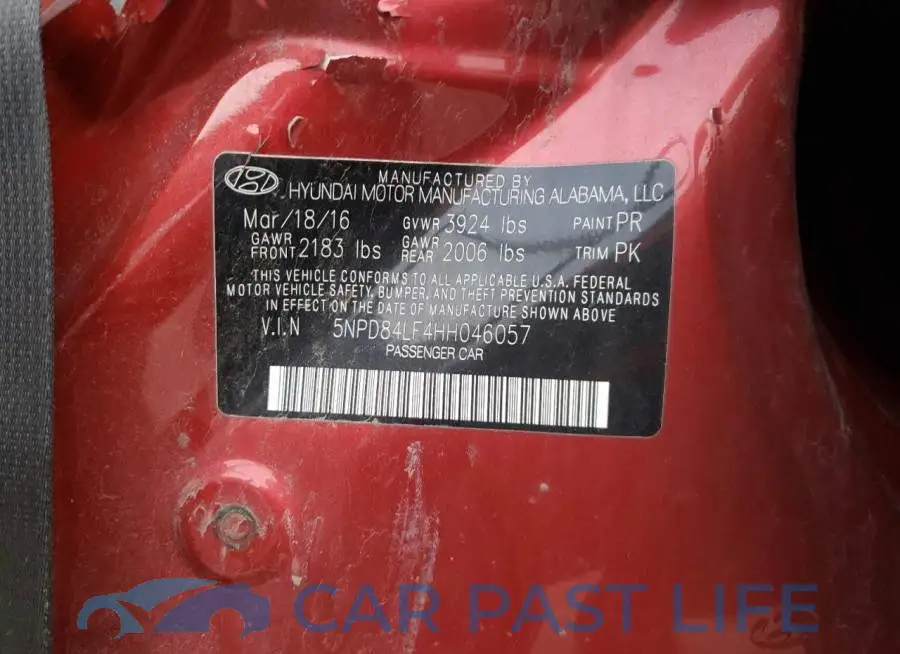 5NPD84LF4HH046057# 12