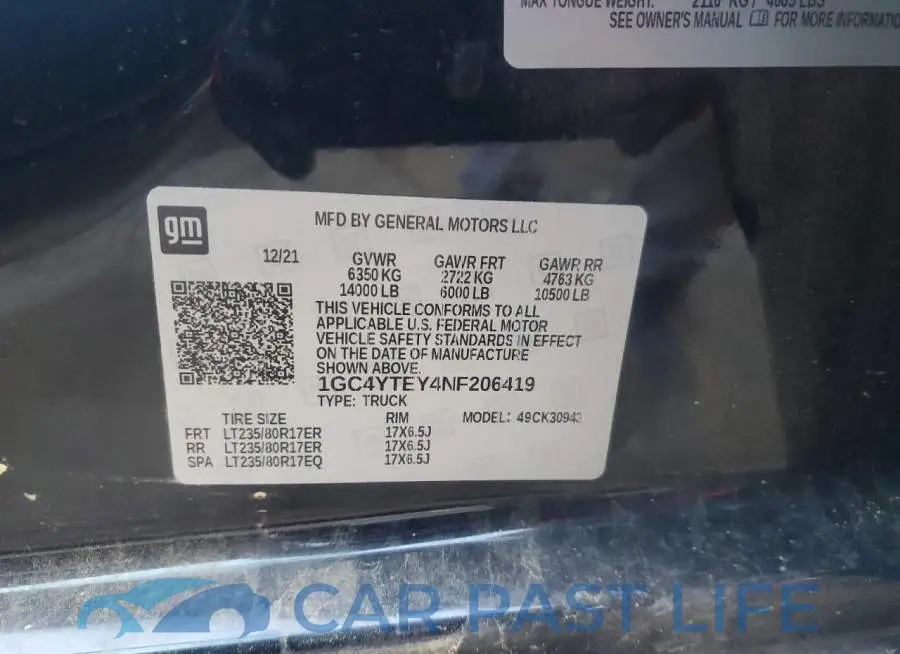 1GC4YTEY4NF206419# 13