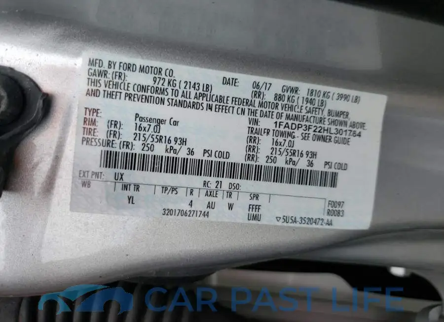 1FADP3F22HL301764# 13
