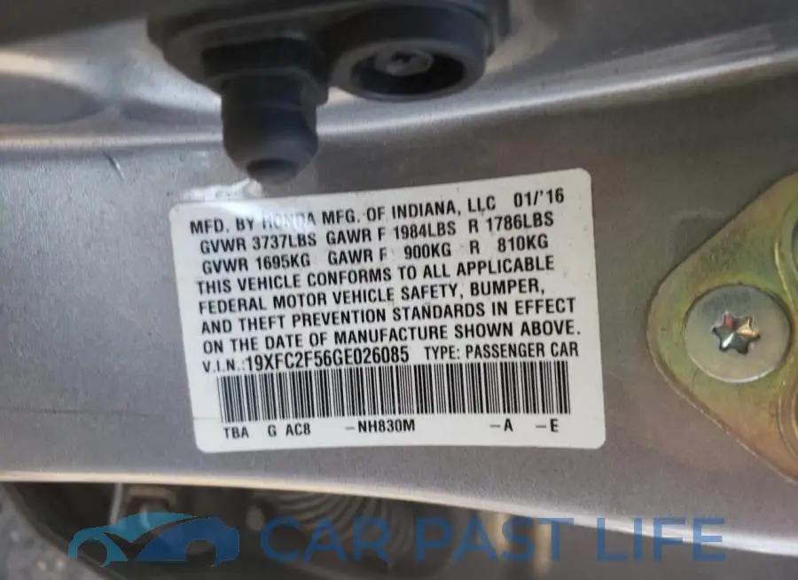 19XFC2F56GE026085# 12