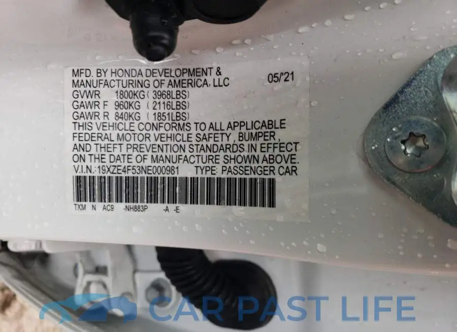 19XZE4F53NE000981# 12