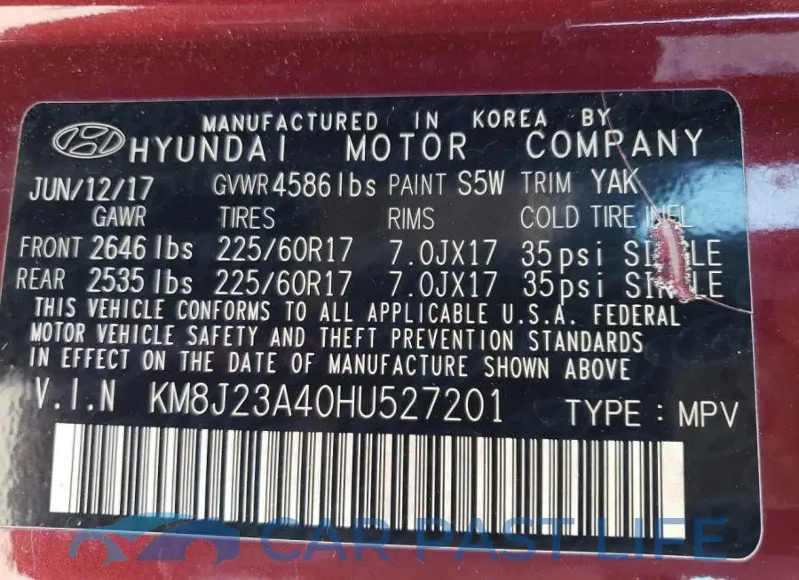 KM8J23A40HU527201# 13