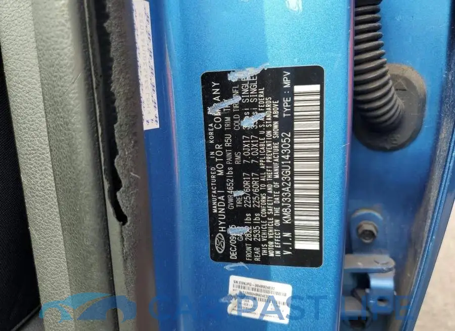 KM8J33A23GU143052# 12