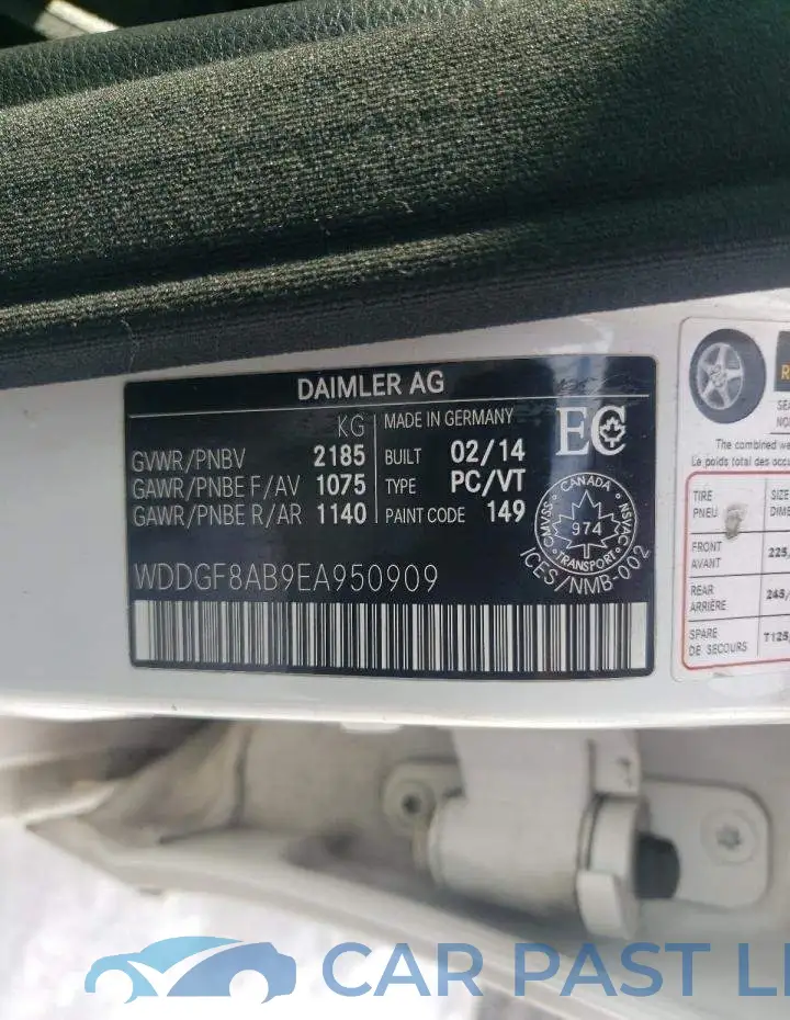 WDDGF8AB9EA950909# 12