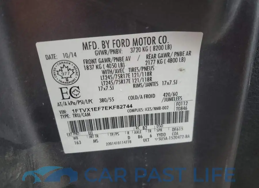 1FTVX1EF7EKF82744# 12