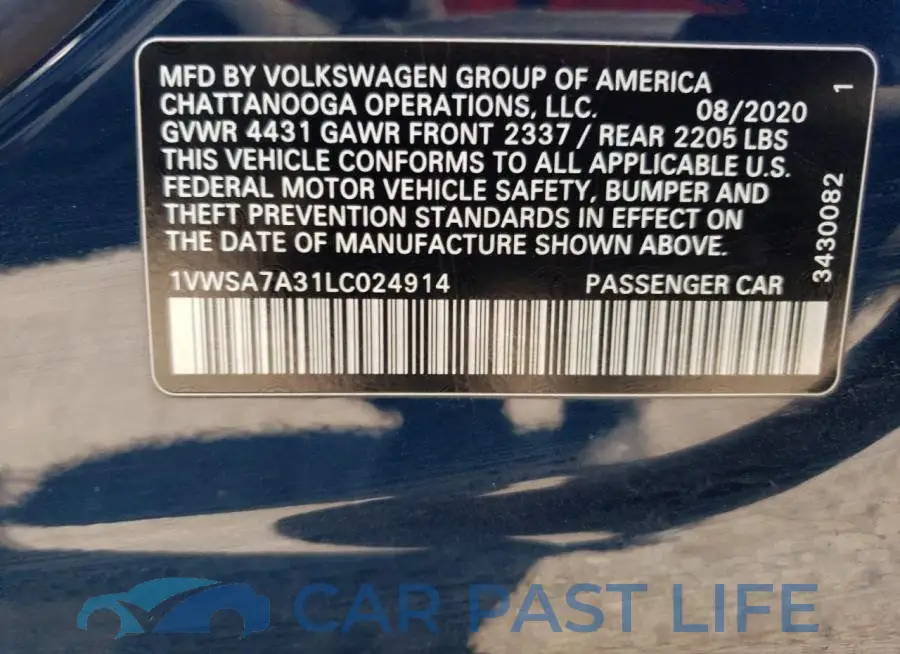 1VWSA7A31LC024914# 12
