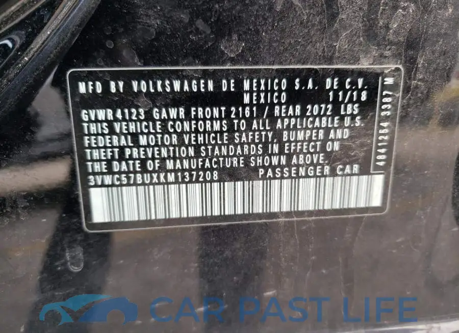 3VWC57BUXKM137208# 12