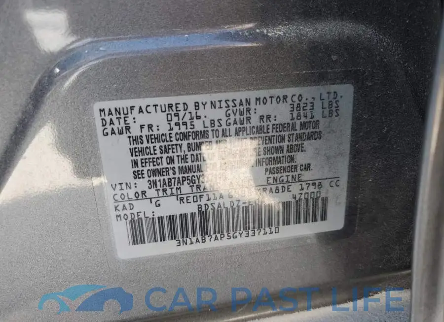 3N1AB7AP5GY337110# 12