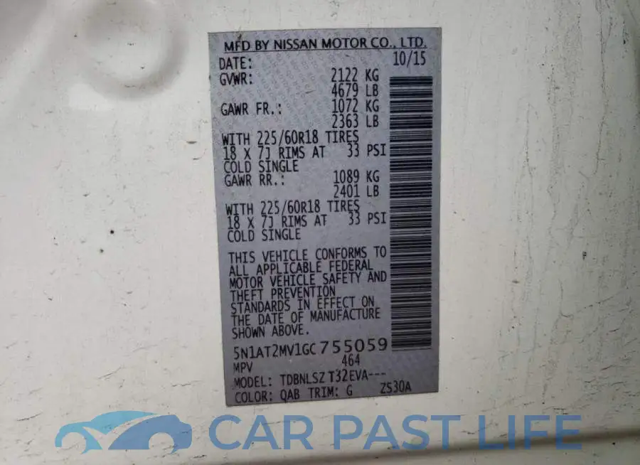 5N1AT2MV1GC755059# 13