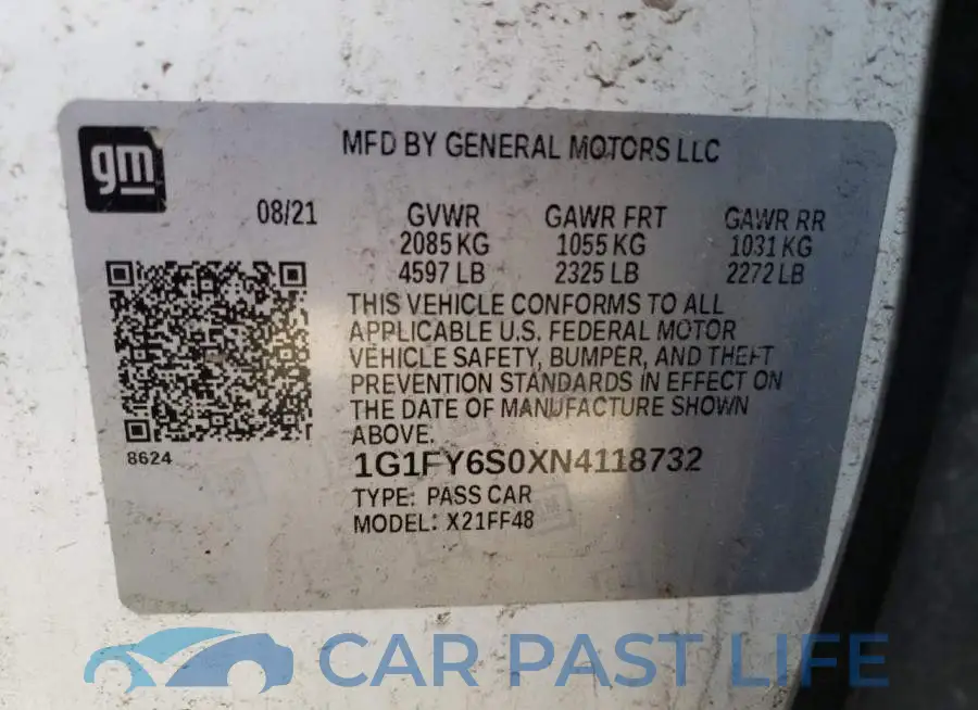 1G1FY6S0XN4118732# 12