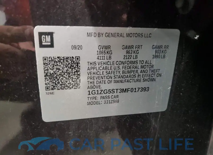1G1ZG5ST3MF017393# 12