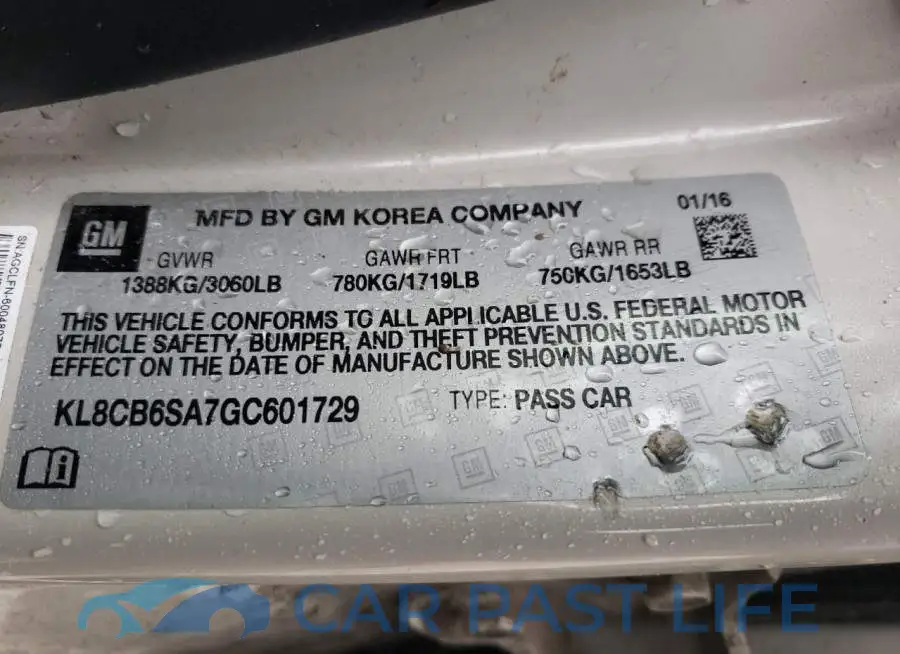 KL8CB6SA7GC601729# 12