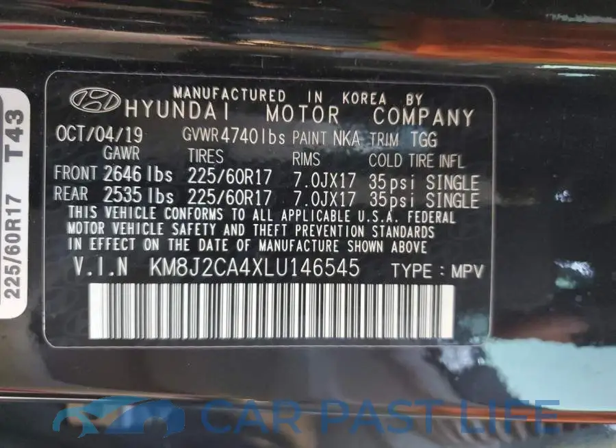 KM8J2CA4XLU146545# 13