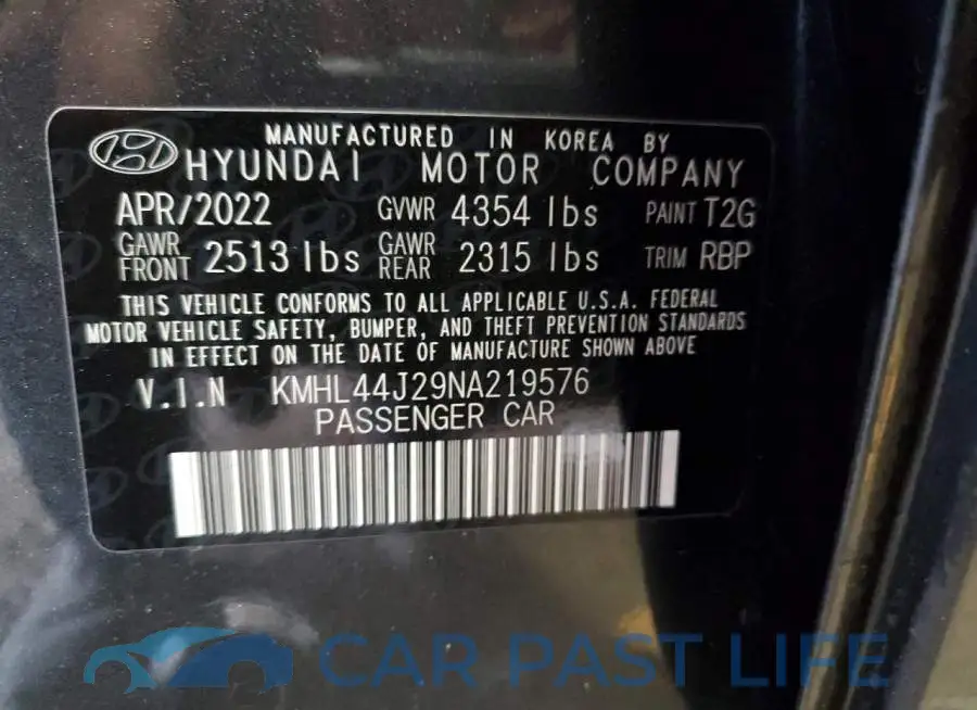 KMHL44J29NA219576# 12