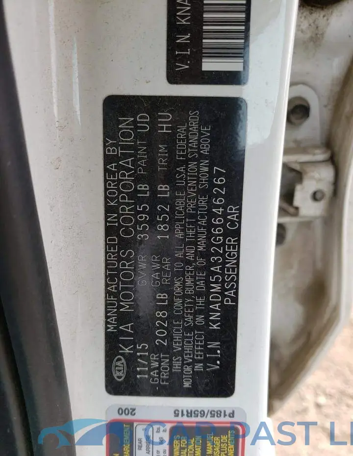 KNADM5A32G6646267# 12