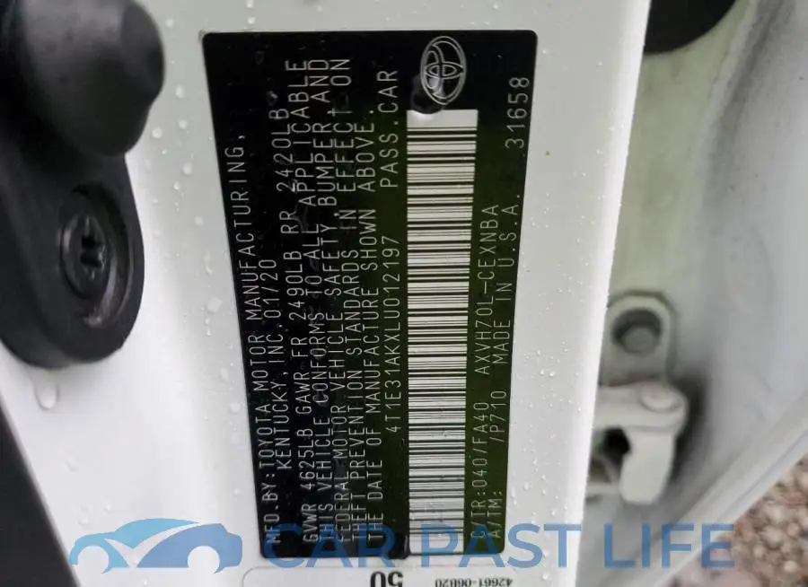 4T1E31AKXLU012197# 12