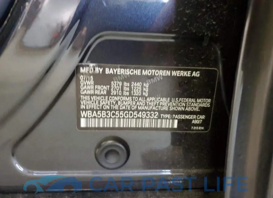 WBA5B3C55GD549332# 12