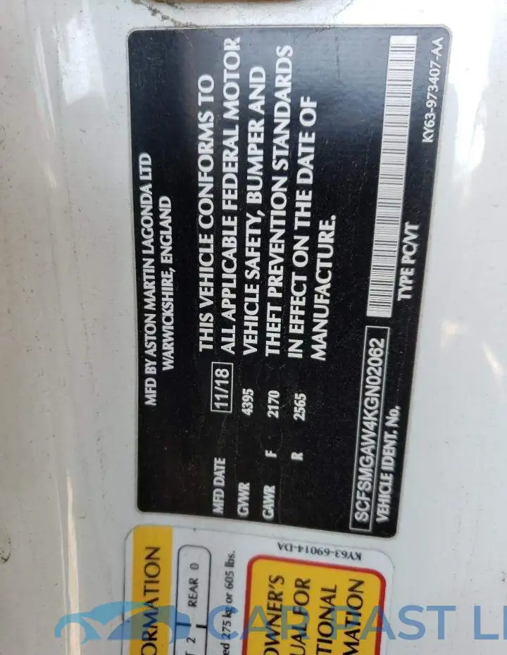 SCFSMGAW4KGN02062# 12