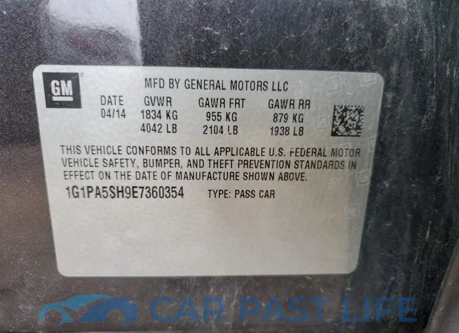 1G1PA5SH9E7360354# 12
