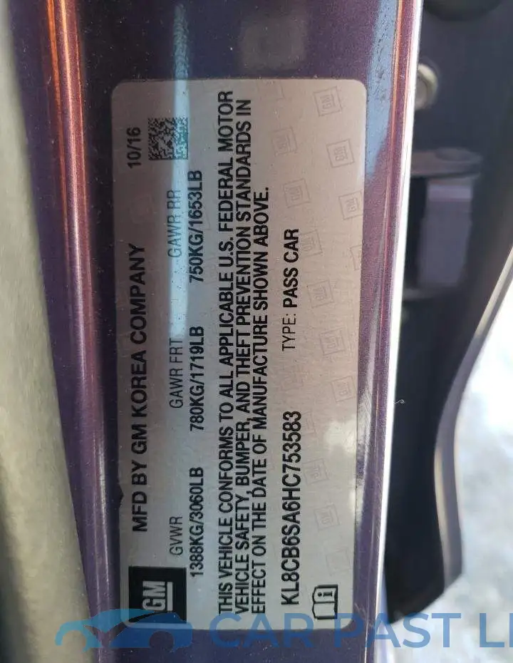 KL8CB6SA6HC753583# 13