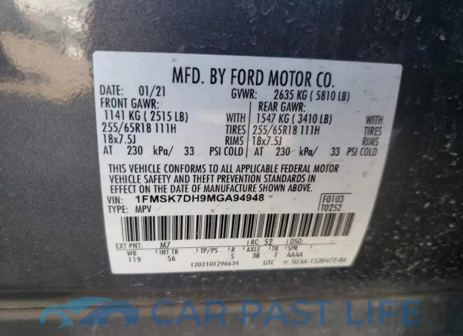 1FMSK7DH9MGA94948# 14