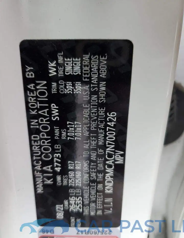 KNDPMCAC7N7007426# 13