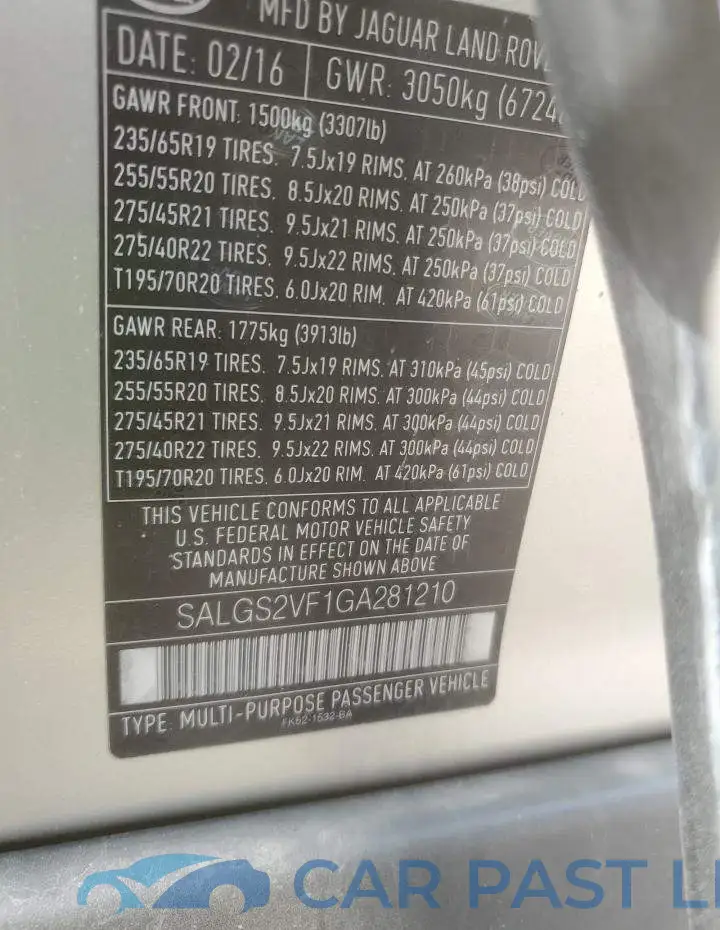 SALGS2VF1GA281210# 13